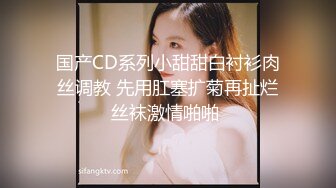 国产CD系列小甜甜白衬衫肉丝调教 先用肛塞扩菊再扯烂丝袜激情啪啪 