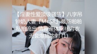 【淫妻性爱顶级骚货】八字吊钟奶人妻『Mr.SR』最新啪啪私拍流出 情趣连体网袜内衣 无套爆插内射 (1)