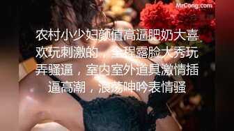 农村小少妇颜值高逼肥奶大喜欢玩刺激的，全程露脸大秀玩弄骚逼，室内室外道具激情插逼高潮，浪荡呻吟表情骚