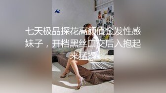 七天极品探花高颜值金发性感妹子，开档黑丝口交后入抱起来猛操